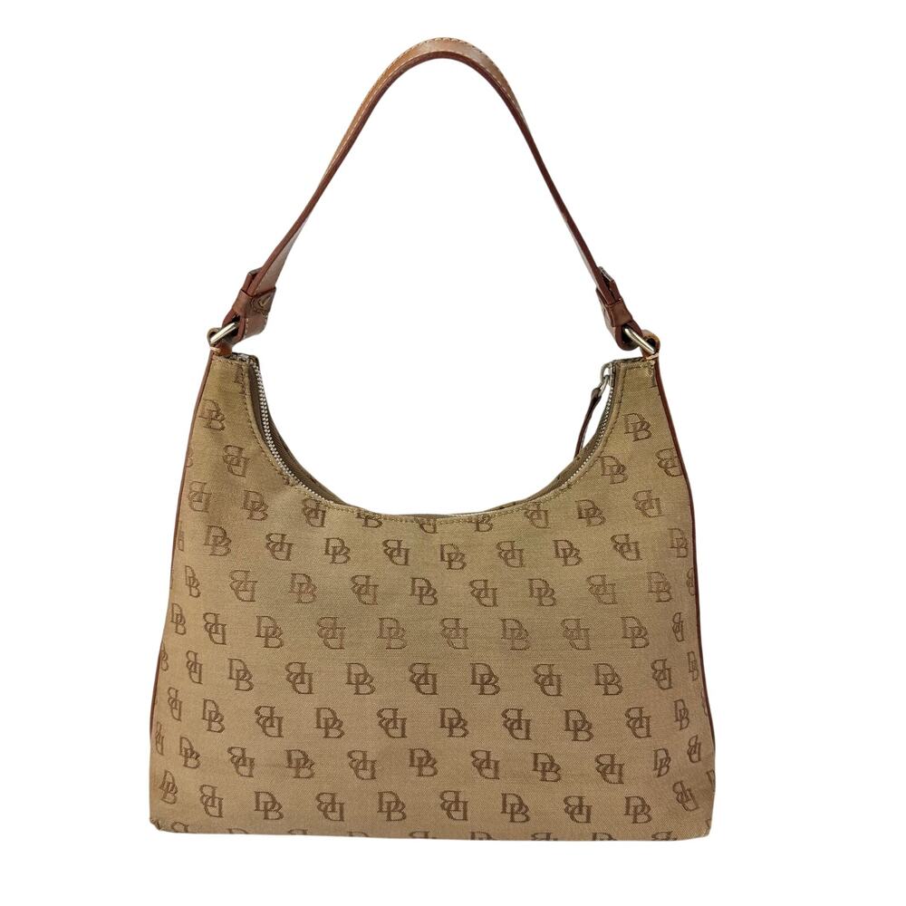 Dooney & Bourke Classic Signature Logo Brown Handbag Shoulder Bag Pochette